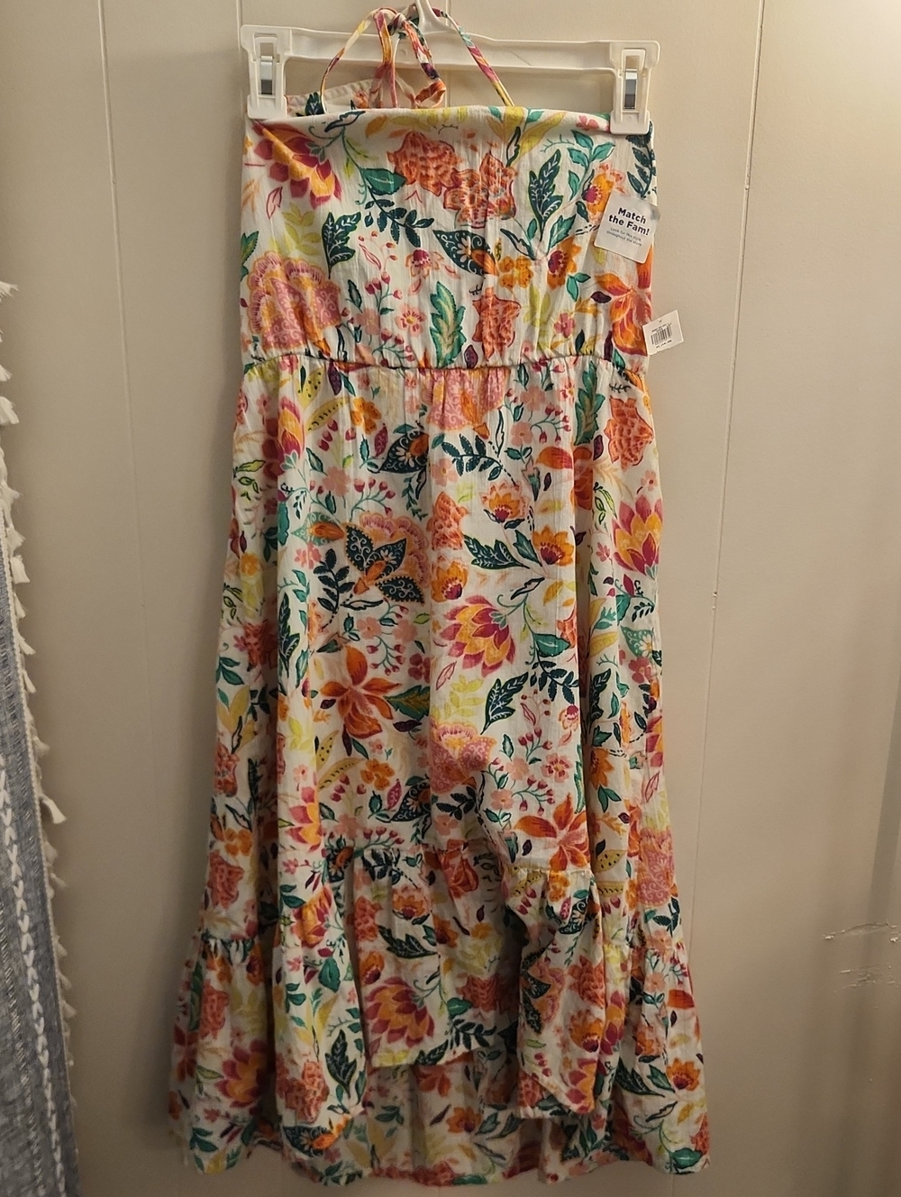 Old Navy Floral Midi Dress Floral Print - Girls xl 14-16 FITS WOMAN XS